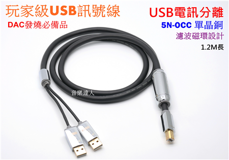 發燒嚴選高CP值 電源訊號分離USB線 USB電訊分離線