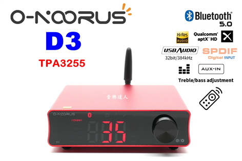 高性價比 O-NOORUS D3 TPA3255 藍芽 